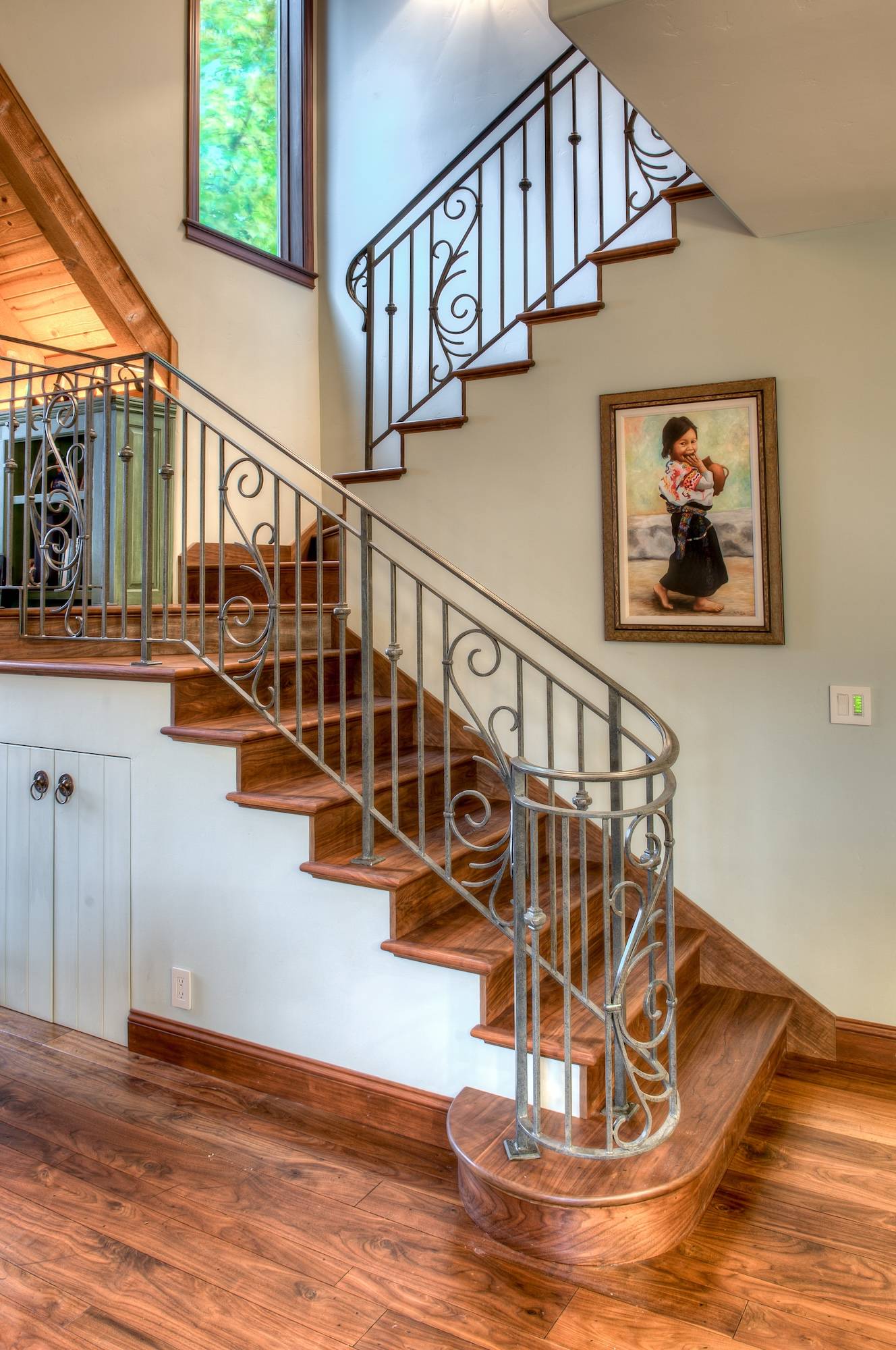 Custom wrought iron railing by Canyon Design Build in Danville, CA home remodel.
